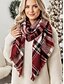 voordelige Dames Sjaals-Unisex kerst geruite sjaal - polyester materiaal, zacht en warm, meerdere kleuren voor de winter, feestdagen en dagelijks gebruik