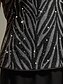 voordelige Blousepakken voor dames-Dames Geklede topjes Tweelingset Pailletten Strass dier Luipaard Elegant Feest Dames 3/4 mouw Mandarijn Kraag Normale tops Avond Feest Feestavondkleding Feestoutfits Zilver Lente Herfst Winter