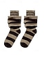 tanie Skarpetki damskie-Damskie bawełniane skarpetki z podwójną warstwą materiału – stylowy wzór w paski, miękkie i wygodne – idealne do noszenia na co dzień i na co dzień