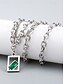 voordelige Dames ketting-herenketting van roestvrij staal met groene edelsteenhanger - stijlvol, duurzaam, perfect voor casual en formele gelegenheden