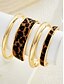 billiga Damarmband-Damarmband i guldfärgad legering med leopardmönster – set om 4, snygg djurmönsterdesign, perfekt för både vardags- och kvällskläder