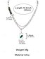 voordelige Dames ketting-herenketting van roestvrij staal met groene edelsteenhanger - stijlvol, duurzaam, perfect voor casual en formele gelegenheden