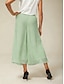 billige Straight-Leg Bukser-Dame Frekk Elegant Ankel-lengde Medium Midje Elastisk Salvie Sommer Vår Høst