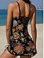 preiswerte Tankinis-Damen Badeanzug Tankini Rock Bademode Elegant Urlaub Blumen Grafik Ärmellos Badeanzüge