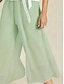 billige Straight-Leg Bukser-Dame Frekk Elegant Ankel-lengde Medium Midje Elastisk Salvie Sommer Vår Høst