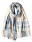 abordables Bufandas de mujer-Bufanda de poliéster de lana sintética para mujer, diseño a cuadros, varios colores, perfecta para invierno y ropa informal.