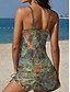voordelige Tankini's-Dames Zwemkleding Tankini Rok Zwempak Elegant Vakantie Bloemig Grafisch V-hals Mouwloos Badpakken