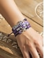 preiswerte Valentinstag-Damenarmbänder im Boho-Stil aus Legierung und Kunstleder, mehrfarbig mit Herz- und Unendlichkeitssymbolen – perfekt für Valentinstag und Freizeitkleidung