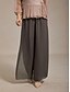 abordables pantalons habillés pour femmes-Femmes Culottes Jambe Large Jambe large Pantalons à jambes droites Élégant Longueur complète Taille Moyenne Ceinture Élastique Confort Élastique Mariage Formel Décontracté Quotidien Gris Ét