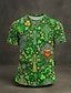 abordables T-shirts de la Saint-Patrick-T-shirt à manches courtes pour homme de la Saint Patrick léprechaun d'Irlande T-shirt graphique shamrock irlandais impression 3D col ras du cou haut de la Saint Paddy