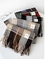 abordables Cravates et nœuds papillon pour hommes-Écharpe pour homme en imitation laine et polyester, motif à carreaux, plusieurs couleurs, idéale pour offrir.