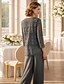 billige Mors buksedragter-Pantsuit 3 -dels jakkesæt Gulvlang Kjole til brudens mor Uden ærmer Høj halset Elegant Plusstørrelse Indpakning inkluderet Formel Bryllupsgæst Bryllupsfest Chiffon Blondelukning med Helfarve
