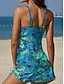 preiswerte Tankinis-Damen Badeanzug Tankini Rock Bademode Elegant Urlaub Blumen Grafik Ärmellos Badeanzüge