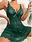 voordelige Sexy lingerie-vrouwen valentijn roze nachtjapon sexy lingerie chemises negligés patchwork lovers hot comfort thuis bed ademend bandjes mouwloos rugloos thuis outfits date night outfit