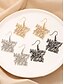 abordables Boucle d&amp;#39;oreille pour femme-Boucles d'oreilles « Bonne année » en alliage pour femmes – strass étincelants, multicolores, parfaites pour les fêtes et les occasions spéciales
