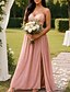 billiga Långa klänningar och gowns-A-linje golvlång formell klänning aftonklänning Quinceañera klänningar elegant fest ärmlös spaghetti band aftonfest bröllop rygglös med pärlor slits