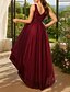 abordables Longueur du plancher-Ligne A Longueur au sol Robe de Cérémonie Robe de soirée Robe de Mère de Mariée  Sans manches Col en V Élégant ancien Fête Soirée Formelle Fête de mariage avec Broderie