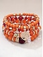 preiswerte Damenarmband-Armbandset im Boho-Stil für Damen aus Acryl und Legierung – verschiedene Farben, Herzanhänger, perfekt für Valentinstag und Alltag