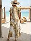 billige Art &amp; Design Kjoler-Dame Midikjole Sommerkjole A Linje Kjole Ferie Afslappet Boheme Sommerfugl Strand I-byen-tøj Løstsiddende Grafisk Regnbue Tribal Kortærmet V-hals Blå Sort Hvid Lyserød Sommer