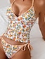 billiga Tankinis-Dam Badkläder Tankini Baddräkt Elegant Aktiv Doppa Ärmlös Baddräkter