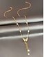 economico Collana da donna-Collana da donna con ciondolo a forma di farfalla in lega di perle finte, delicato design a catena a Y, opzioni color oro e argento, elegante stile minimalista, perfetta per l'uso quotidiano, outfit casual e stratificazione