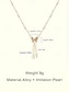 economico Collana da donna-Collana da donna con ciondolo a forma di farfalla in lega di perle finte, delicato design a catena a Y, opzioni color oro e argento, elegante stile minimalista, perfetta per l'uso quotidiano, outfit casual e stratificazione