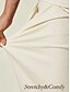 billige Straight-Leg Bukser-Dame Bredt Bukseben Elegant Fuld længde Medium Talje Helfarve Elastisk Talje comfy Elastisk Daglig Arbejde Hverdag Abrikos Sommer Forår Efterår