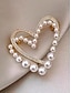 cheap Women's Scarves-Women's Alloy + Faux Pearl Heart Brooch, Multiple Designs Available, Ideal for Valentine's Day, Weddings and Daily Wear