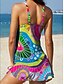 economico Tankini-Per donna Costumi da bagno Tankini Gonna Costume da bagno All'americana Elegante Vacanza Grafico Geometrico Scollo a V Senza Maniche Costumi da bagno