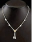 economico Collana da donna-Collana da donna con ciondolo a forma di farfalla in lega di perle finte, delicato design a catena a Y, opzioni color oro e argento, elegante stile minimalista, perfetta per l'uso quotidiano, outfit casual e stratificazione