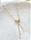 economico Collana da donna-Collana da donna con ciondolo a forma di farfalla in lega di perle finte, delicato design a catena a Y, opzioni color oro e argento, elegante stile minimalista, perfetta per l'uso quotidiano, outfit casual e stratificazione