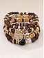 preiswerte Damenarmband-Armbandset im Boho-Stil für Damen aus Acryl und Legierung – verschiedene Farben, Herzanhänger, perfekt für Valentinstag und Alltag