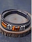 billige Mænds smykker-Herrearmbånd i natursten og kunstlæder, flettet armbånd i afslappet stil i flere farver, herresmykker til hverdagsbrug og street style