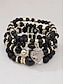 preiswerte Damenarmband-Armbandset im Boho-Stil für Damen aus Acryl und Legierung – verschiedene Farben, Herzanhänger, perfekt für Valentinstag und Alltag