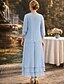 preiswerte Overalls für Mütter-Kleid Sets bodenlang Mutter der Braut Kleid Langarm V-Ausschnitt Elegant Einfach Hochzeitsgast mit Stickerei