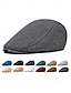 baratos Chapéus Masculinos-Boina masculina casual em poliéster com design simples e elegante, disponível em várias cores, perfeita para o uso diário.
