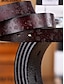 billige Kvinders bælte-Damebælte i læder med blomsterpræget design, fås i flere farver, ideelt til boheme-afslappet brug