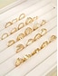 billige Ringe til kvinder-Sæt med ringe i bohemestil til kvinder – guld- og sølvlegering, flere designs, ideel til afslappet og festivalbrug, trendy og unikke accessories