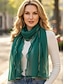 baratos Lenços Femininos-Lenço feminino leve em poliéster – várias cores, design macio e elegante, ideal para férias e uso casual no dia a dia.
