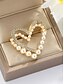 cheap Women's Scarves-Women's Alloy + Faux Pearl Heart Brooch, Multiple Designs Available, Ideal for Valentine's Day, Weddings and Daily Wear