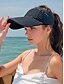baratos Chapéus Femininos-Chapéu feminino casual esportivo com viseira, em malha de poliéster elástica com aba larga, leve, respirável e ajustável, perfeito para uso diário, férias, praia, esportes ao ar livre e viagens.
