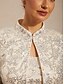 levne Elegantní blůzy-Dámské Kurtka Dvojitá sada Flitry Květinový Kašmírový vzor Elegantní 3/4 délka rukávu Stojáčkový límec Večerní oslava Párty večerní šaty Formální oblečení Béžová Léto Jaro Podzim