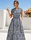 abordables Longueur du plancher-Ligne A Longueur au sol Robe d'invité de mariage Robe de Cérémonie Robe de soirée Robe de Mère de Mariée  Manche Courte Col en V Élégant ancien Mariage Formel Nylon avec Fente Poche