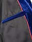 cheap Dinner Party-Men's Tuxedos Suits Party Blue green Black Spring, Fall, Winter, Summer Suit Notch Notch Lapel Fashion Casual Solid Colored Slim Fit 2 Piece Single Breasted Two-buttons