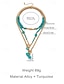 abordables Collier pour femme-Ensemble de colliers bohèmes superposés pour femme, composé d'une chaîne en alliage et d'un pendentif en perles turquoise. Bijoux vintage chics, parfaits pour un look décontracté au quotidien, en vacances, à la plage ou en soirée.