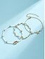 billige Dame armbånd-Flerfarvede boheme-ankelkæder i harpiks og legering til kvinder, perle- og skaldesign, perfekt til ferie, afslappet hverdagsbrug