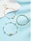 billige Dame armbånd-Flerfarvede boheme-ankelkæder i harpiks og legering til kvinder, perle- og skaldesign, perfekt til ferie, afslappet hverdagsbrug