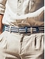 cheap Men's Belts-Men's Elastic Braided Belt, Polyester Material, Multiple Colors, Perfect for Vacation and Casual Daily Wear