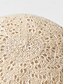 abordables Sombreros de mujer-Sombrero tipo cubo bohemio de poliéster tejido a crochet para mujer, reversible, plegable y fácil de guardar, disponible en varios colores para uso diario informal, vacaciones en la playa y viajes.