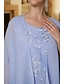 economico Set di abiti per la mamma-Due Pezzi Tubino Colonna Lunghezza Tè Abito da invitata a nozze Abito da cerimonia per signora Senza Maniche Collo gioiello Elegante Ospite di nozze Ricevimento di matrimonio Chiffon Pizzo Abiti con
